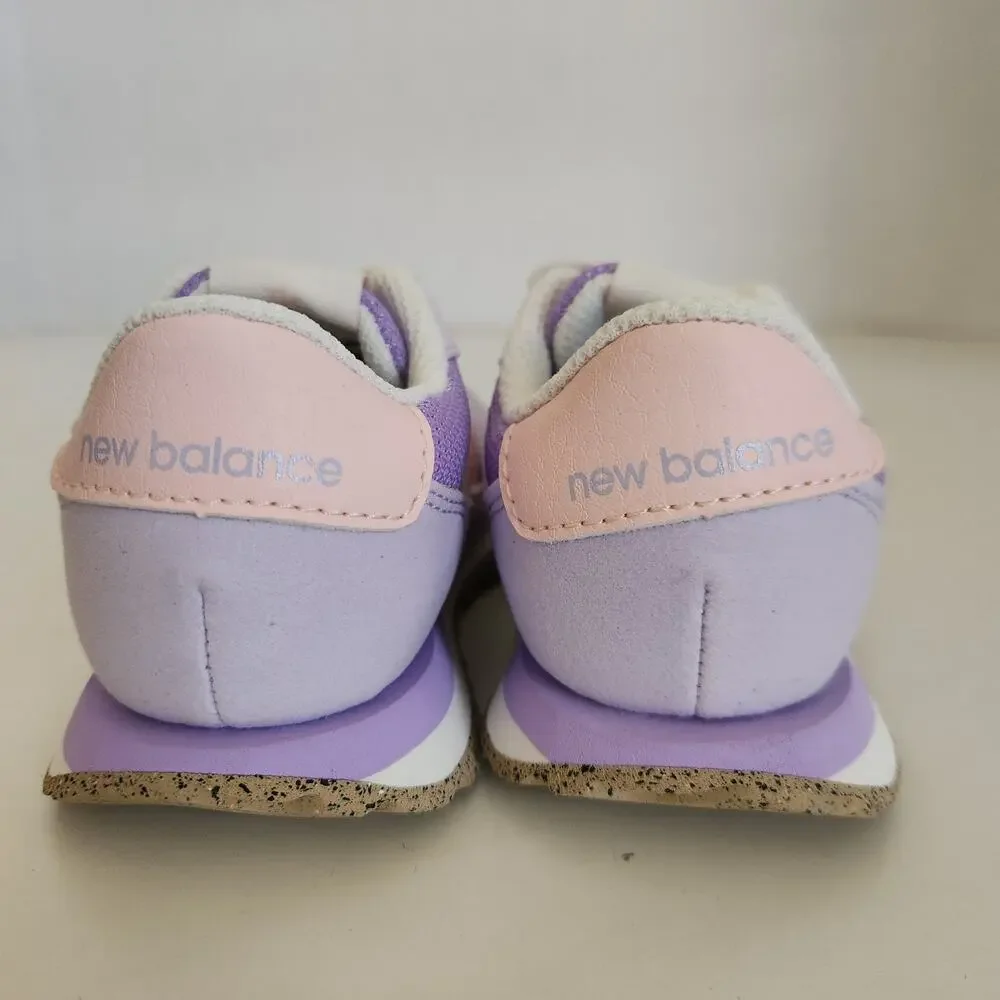New Balance Kid's 237 V1 Bungee Sneaker, Lilac Glo/Shell Pink, 9 M Toddler
